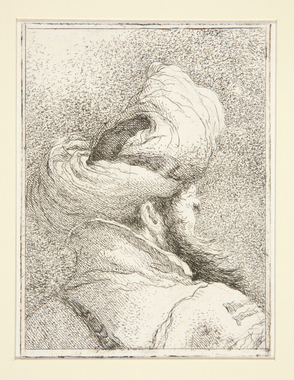 Cabeza de un turco, de la serie Raccolta di Teste, Libro Secondo (Colección de cabezas, libro segundo) de Giovanni Domenico Tiepolo
