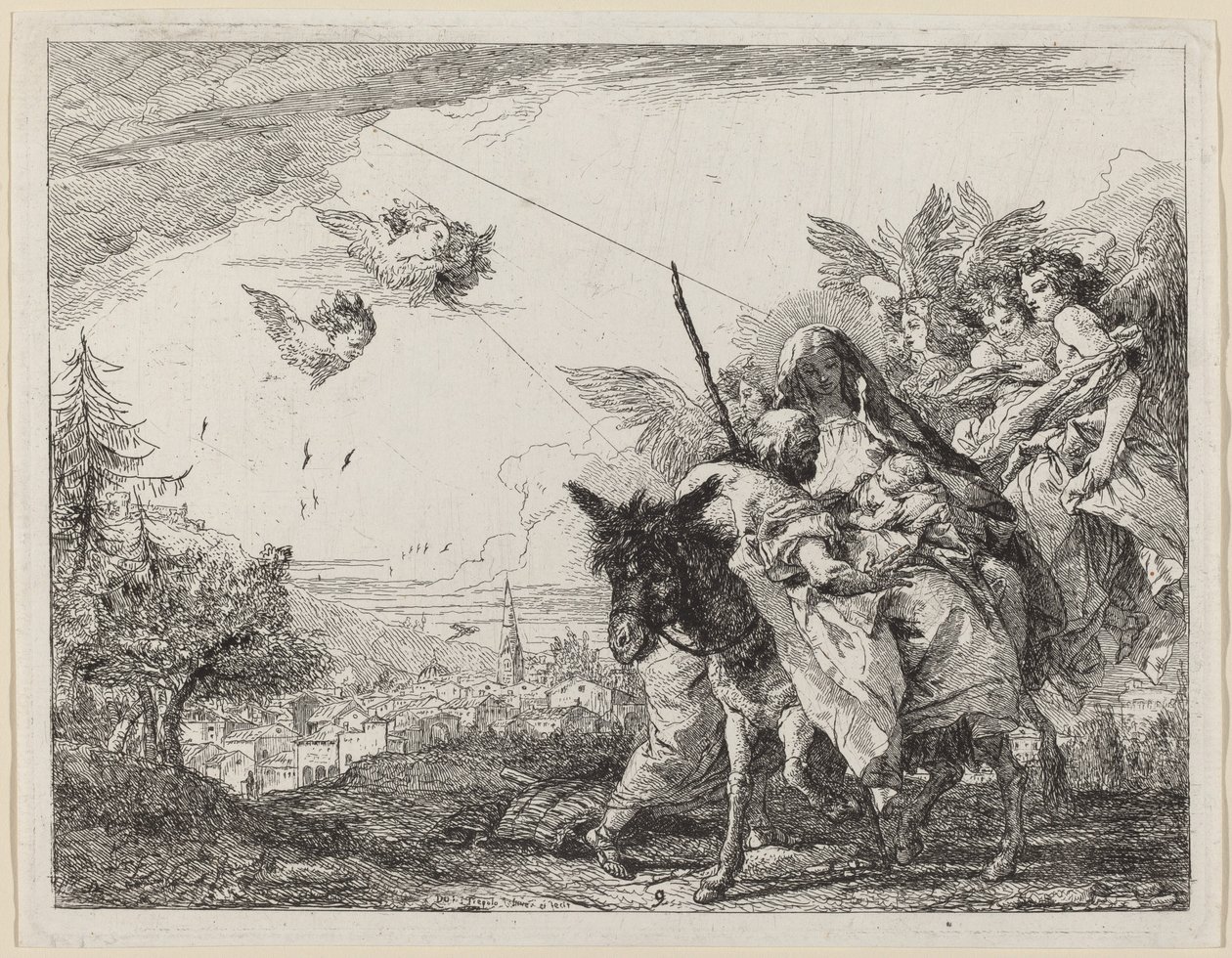 José, de Pie, Adora al Niño de Giovanni Domenico Tiepolo