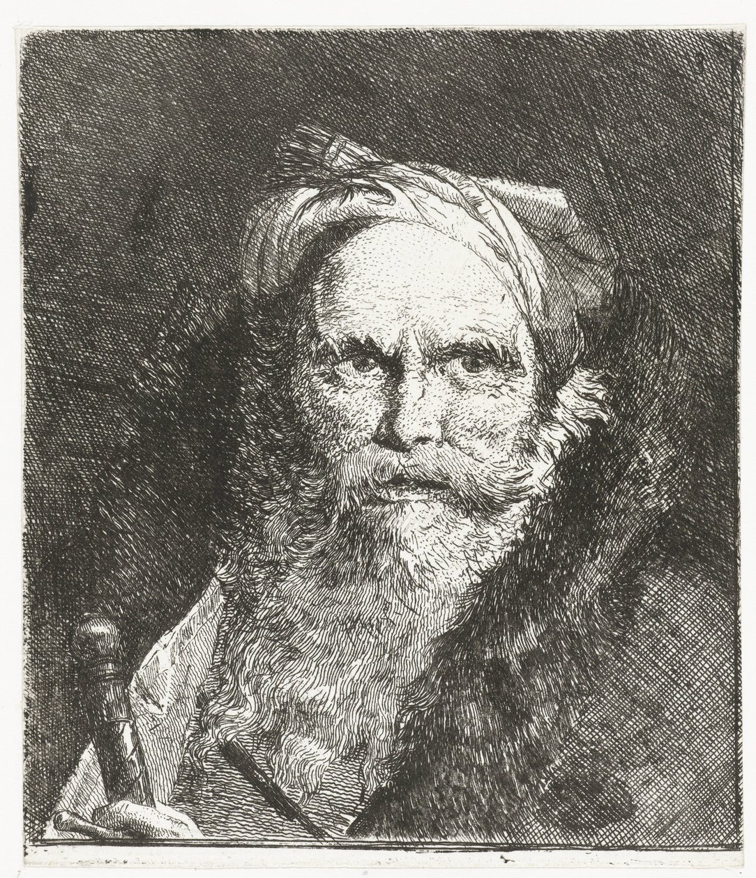 hombre con espada Colección de cabezas (título de la serie) Raccolta di Teste (título de la serie) de Giovanni Domenico Tiepolo