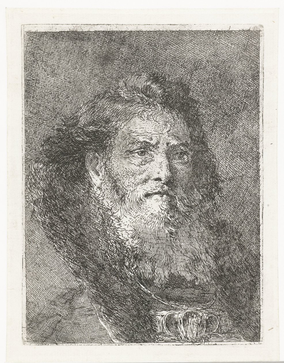 Hombre sin tocado Colección de cabezas (título de la serie) Raccolta di Teste (título de la serie) de Giovanni Domenico Tiepolo