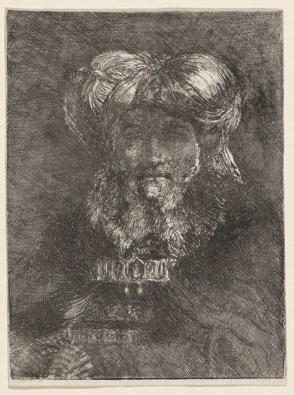 Anciano al estilo de Rembrandt de Giovanni Domenico Tiepolo