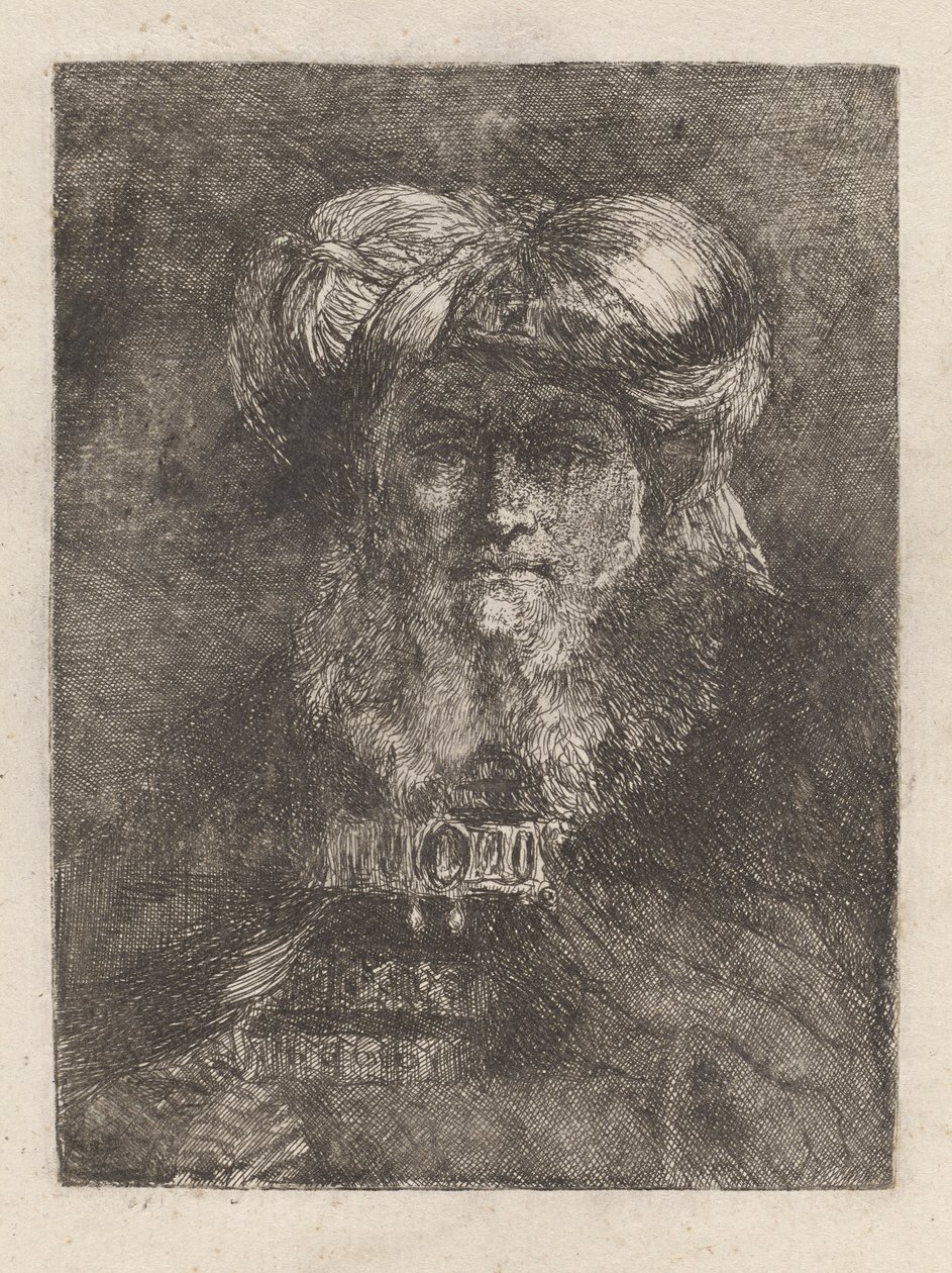 Viejo a la manera de Rembrandt, de la Raccolta di Teste (Colección de cabezas) de Giovanni Domenico Tiepolo