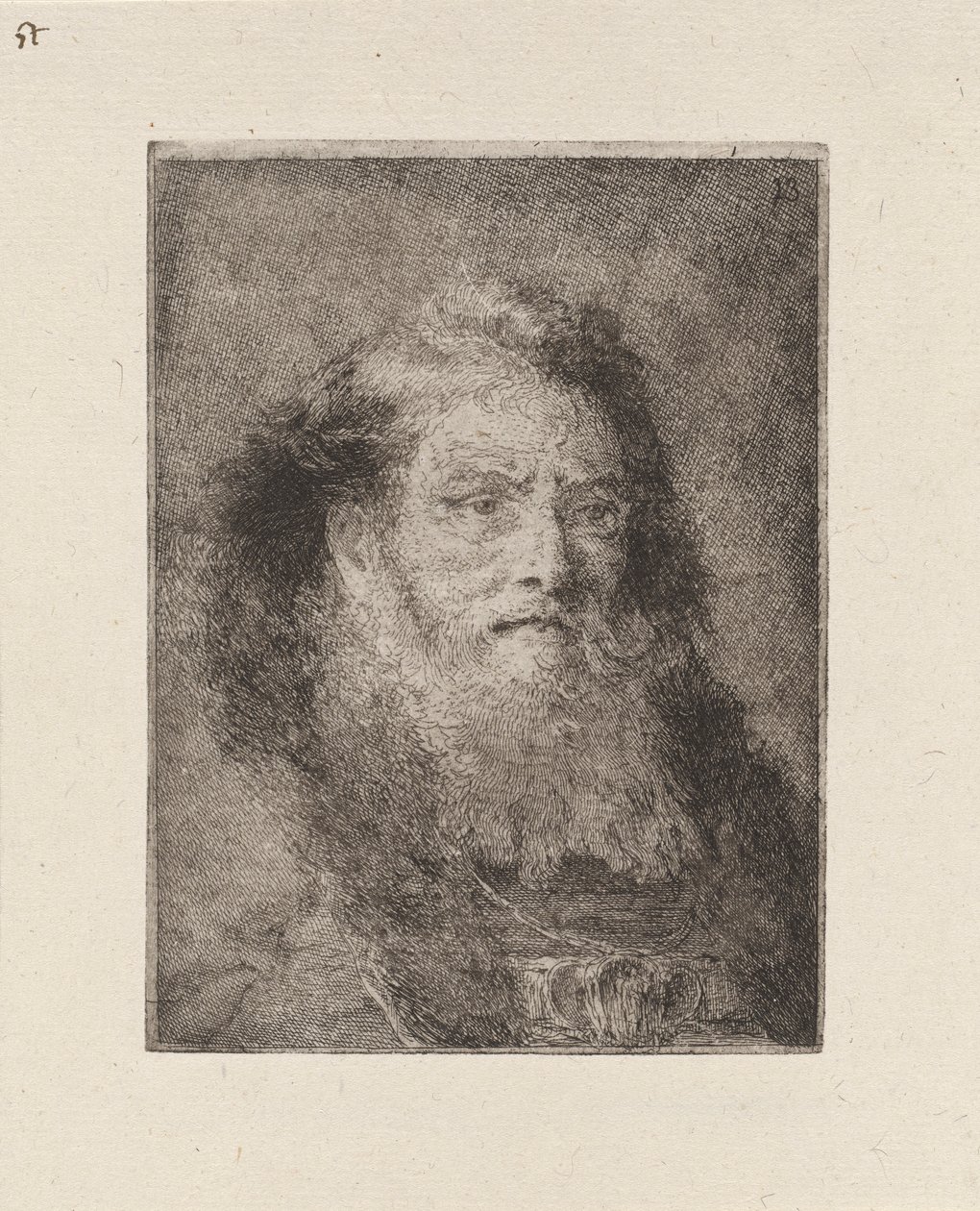 Viejo con la cabeza descubierta, de la Raccolta di Teste (Colección de cabezas) de Giovanni Domenico Tiepolo