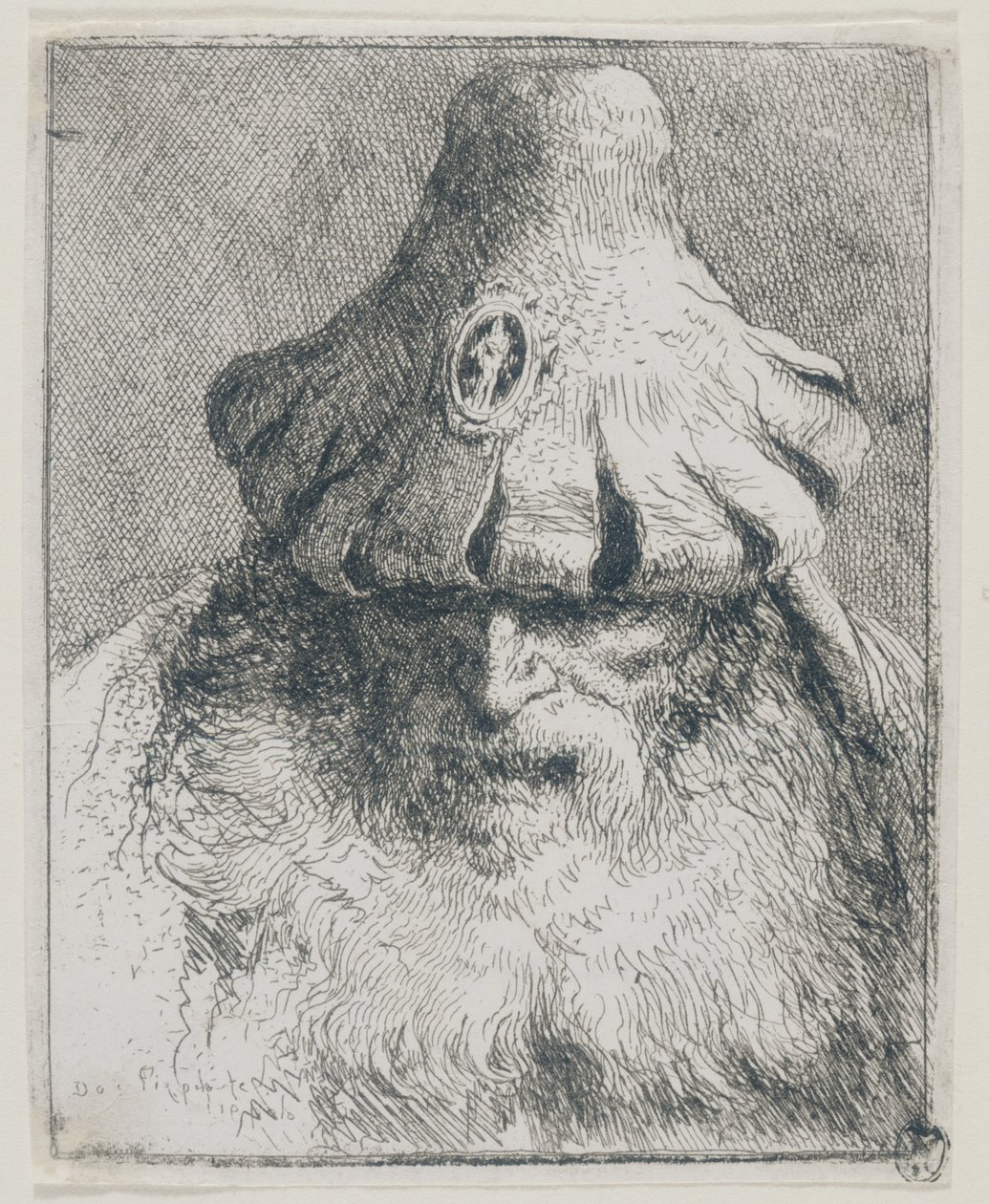 Anciano con sombrero cónico de Giovanni Domenico Tiepolo