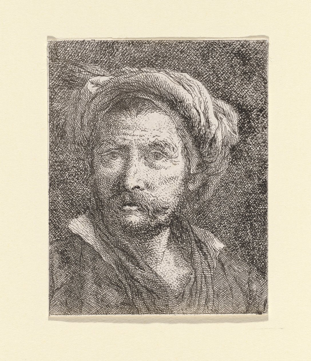 Viejo con turbante, de la Raccolta di Teste (Colección de cabezas) de Giovanni Domenico Tiepolo