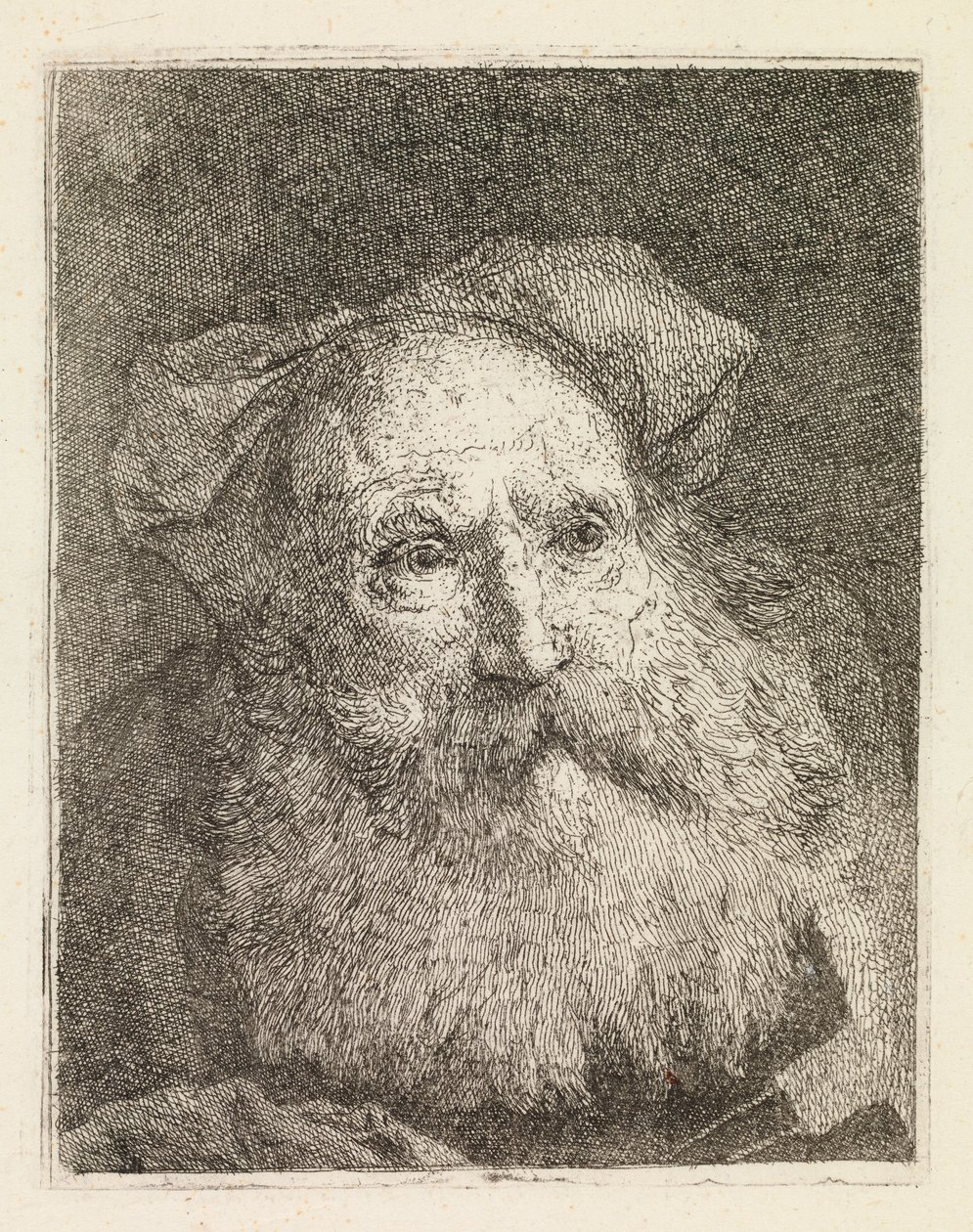 Un anciano con barba de Giovanni Domenico Tiepolo