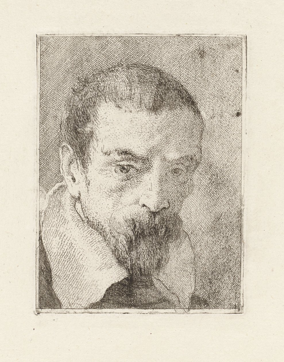 Anciano con barba y la cabeza descubierta, de la «Raccolta di Teste» (Colección de cabezas) de Giovanni Domenico Tiepolo