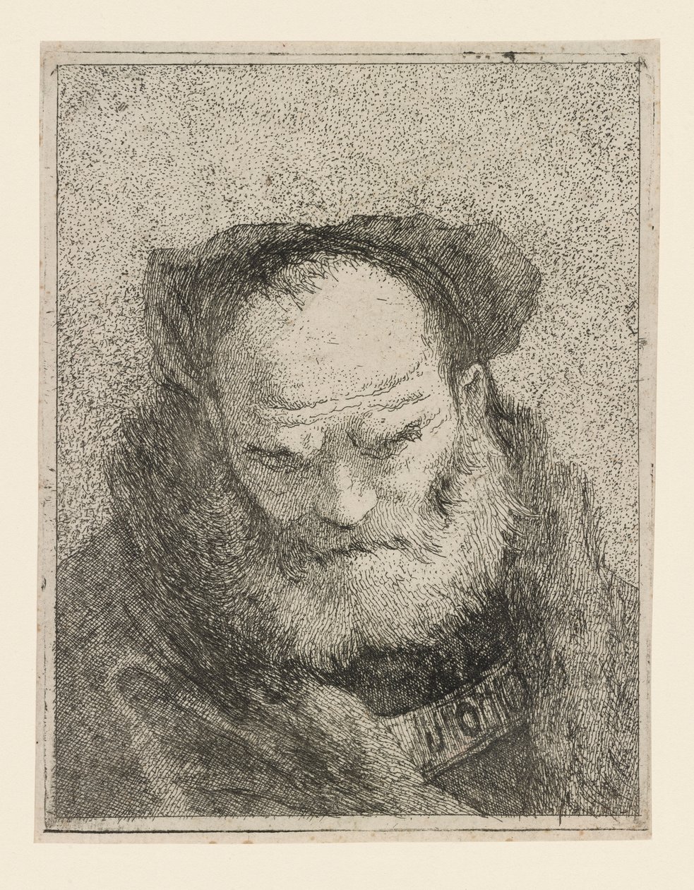 Viejo con barba, de la Raccolta di Teste (Colección de cabezas) de Giovanni Domenico Tiepolo