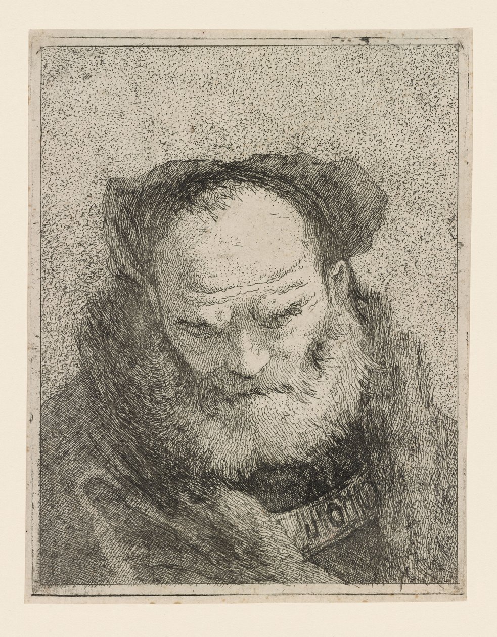 «Anciano con barba», de la *Raccolta di Teste* (Colección de cabezas) de Giovanni Domenico Tiepolo