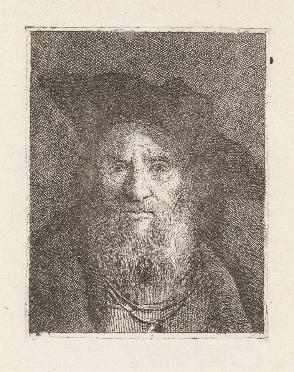 Viejo con sombrero, de la Raccolta di Teste (Colección de cabezas) de Giovanni Domenico Tiepolo