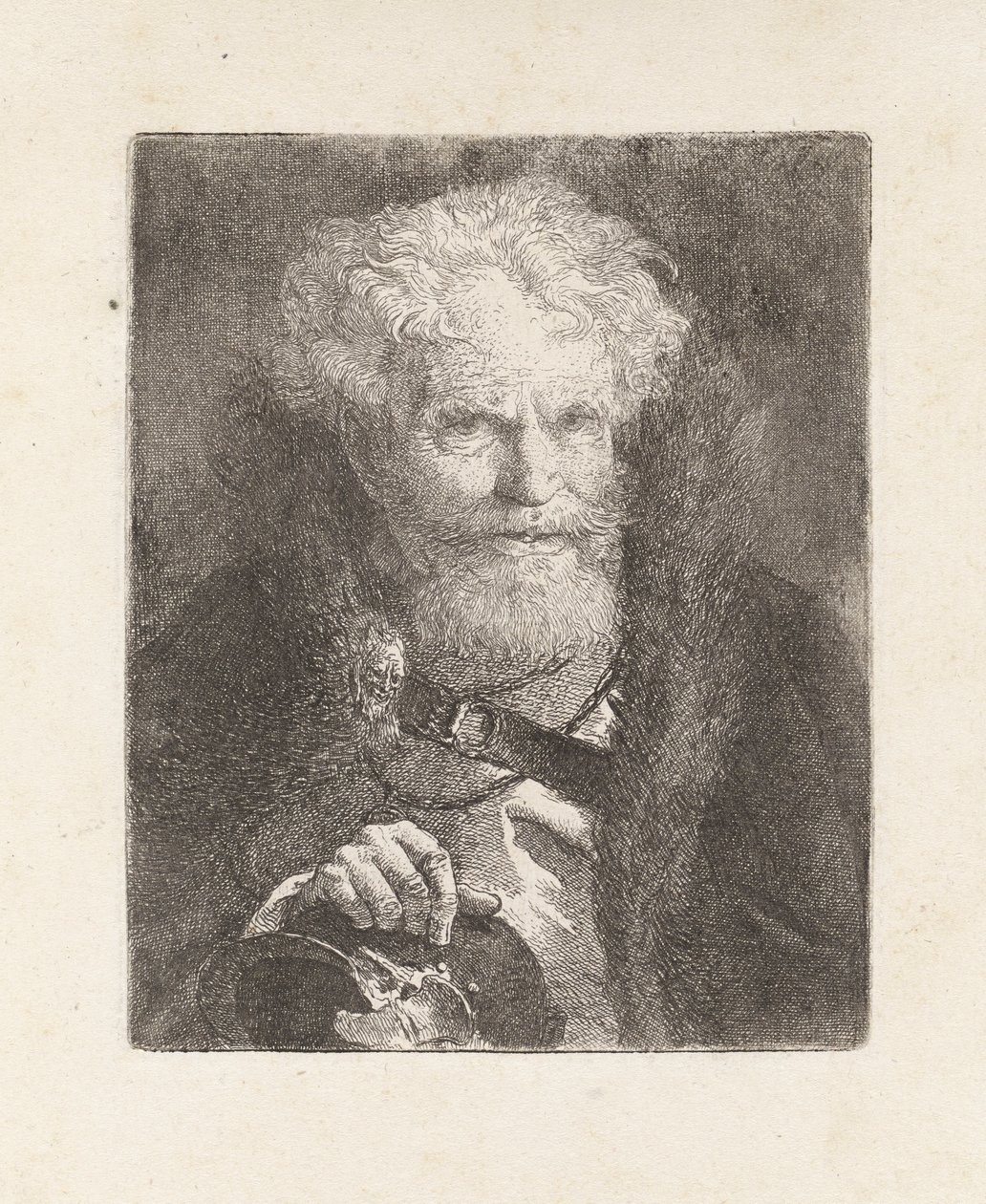 Viejo con casco, de la Raccolta di Teste (Colección de cabezas) de Giovanni Domenico Tiepolo
