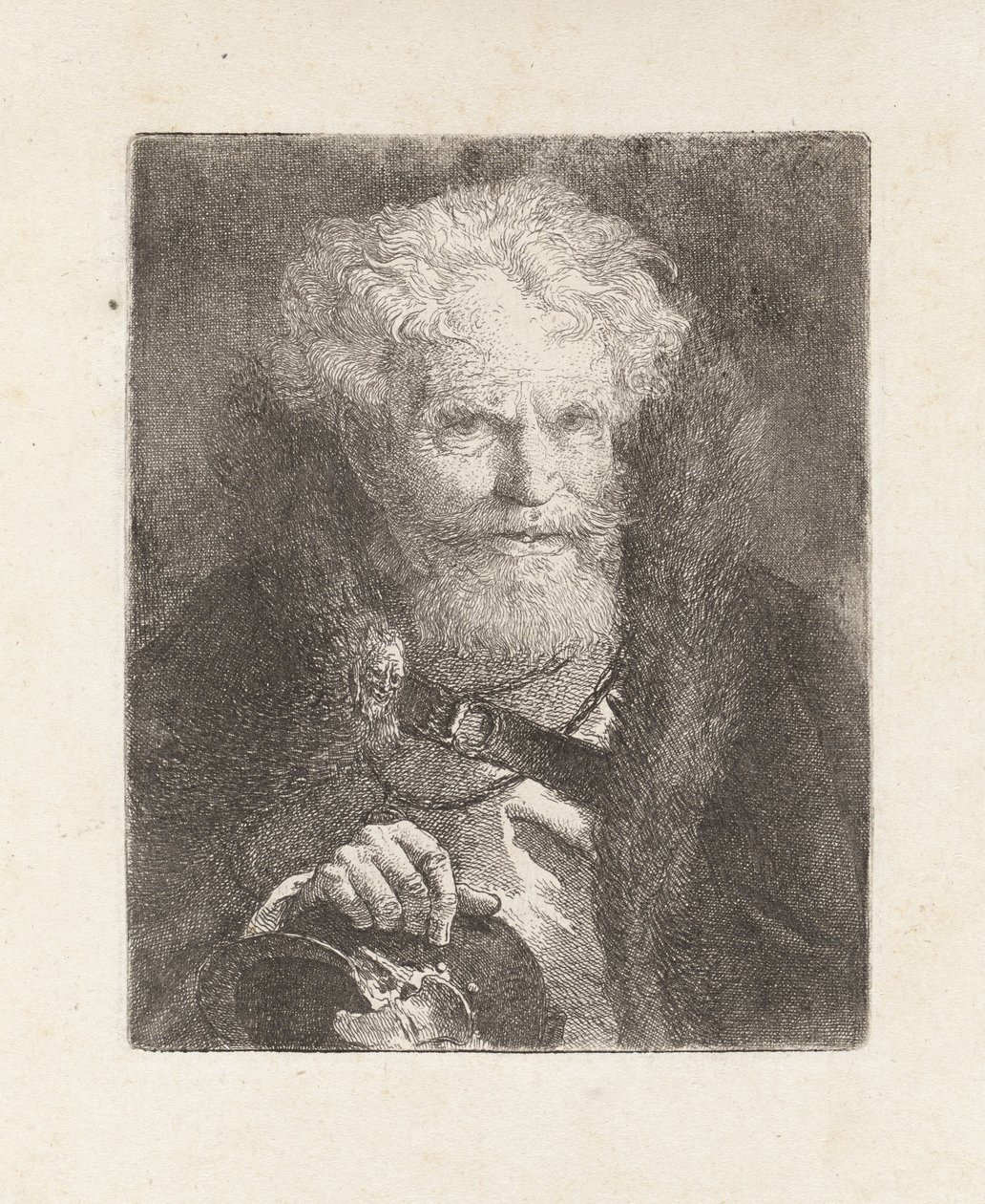 Anciano con casco, de la Raccolta di Teste (Colección de cabezas) de Giovanni Domenico Tiepolo