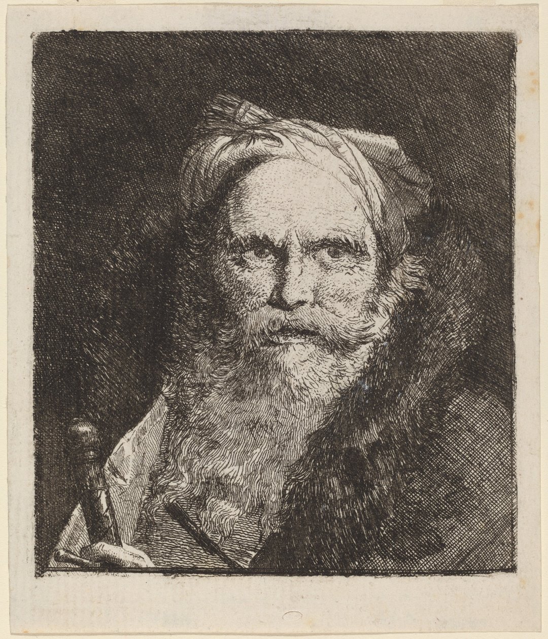 Viejo con una espada de Giovanni Domenico Tiepolo