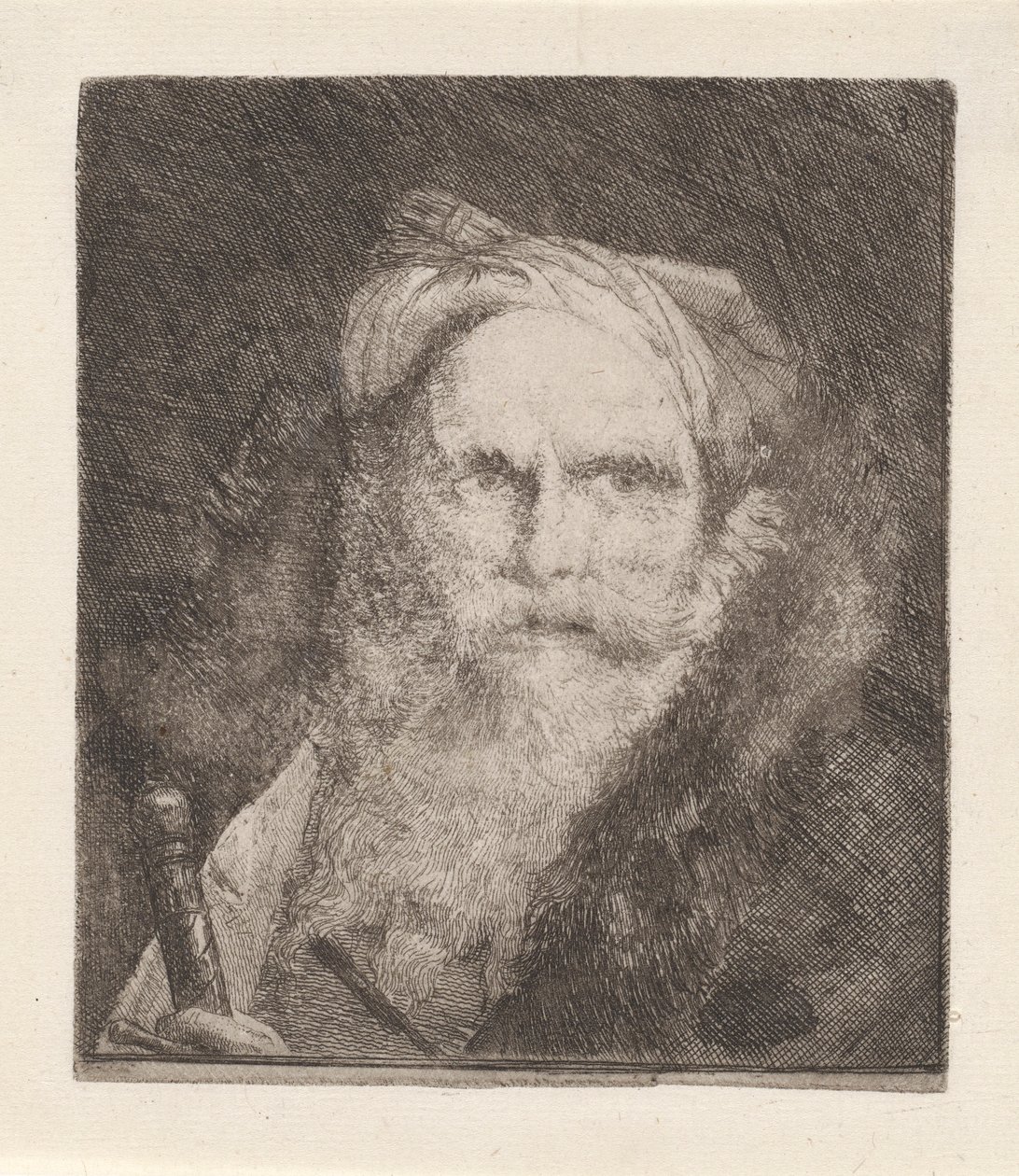 Viejo con espada, de la Raccolta di Teste (Colección de cabezas) de Giovanni Domenico Tiepolo