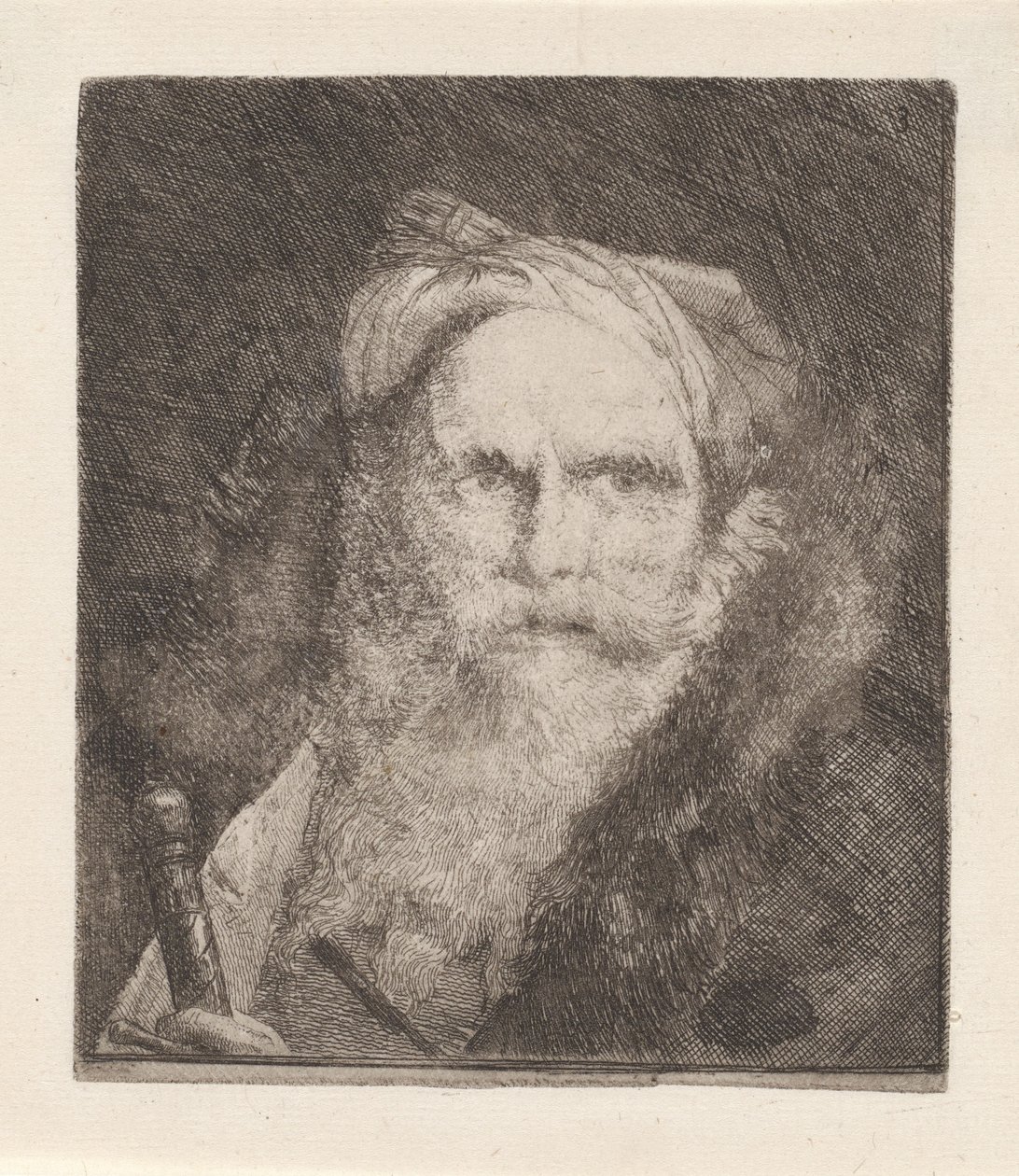 Anciano con una espada, de la Raccolta di Teste (Colección de cabezas) de Giovanni Domenico Tiepolo