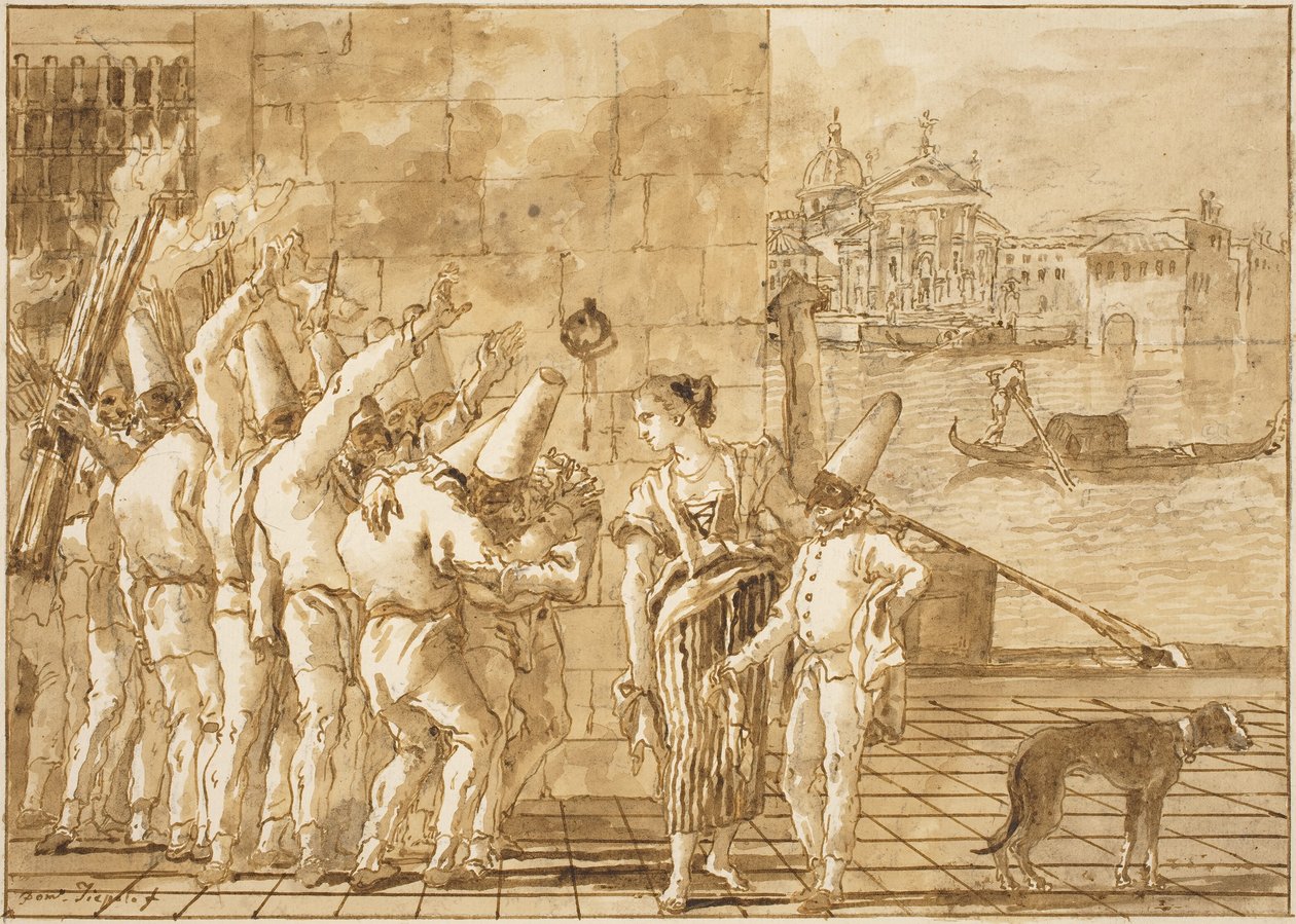 Despedida de Punchinello a Venecia de Giovanni Domenico Tiepolo