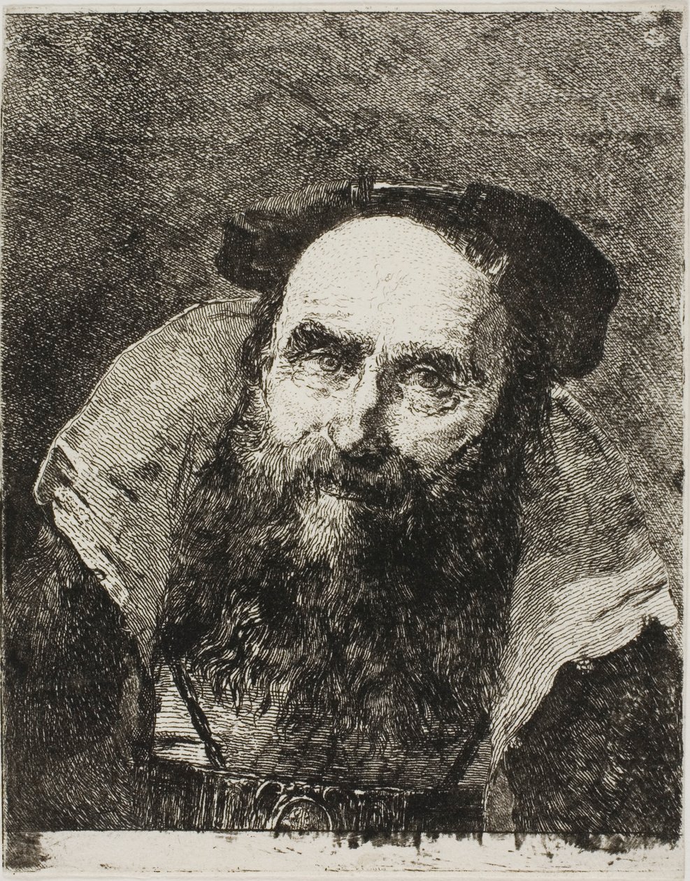Viejo sonriente de Giovanni Domenico Tiepolo