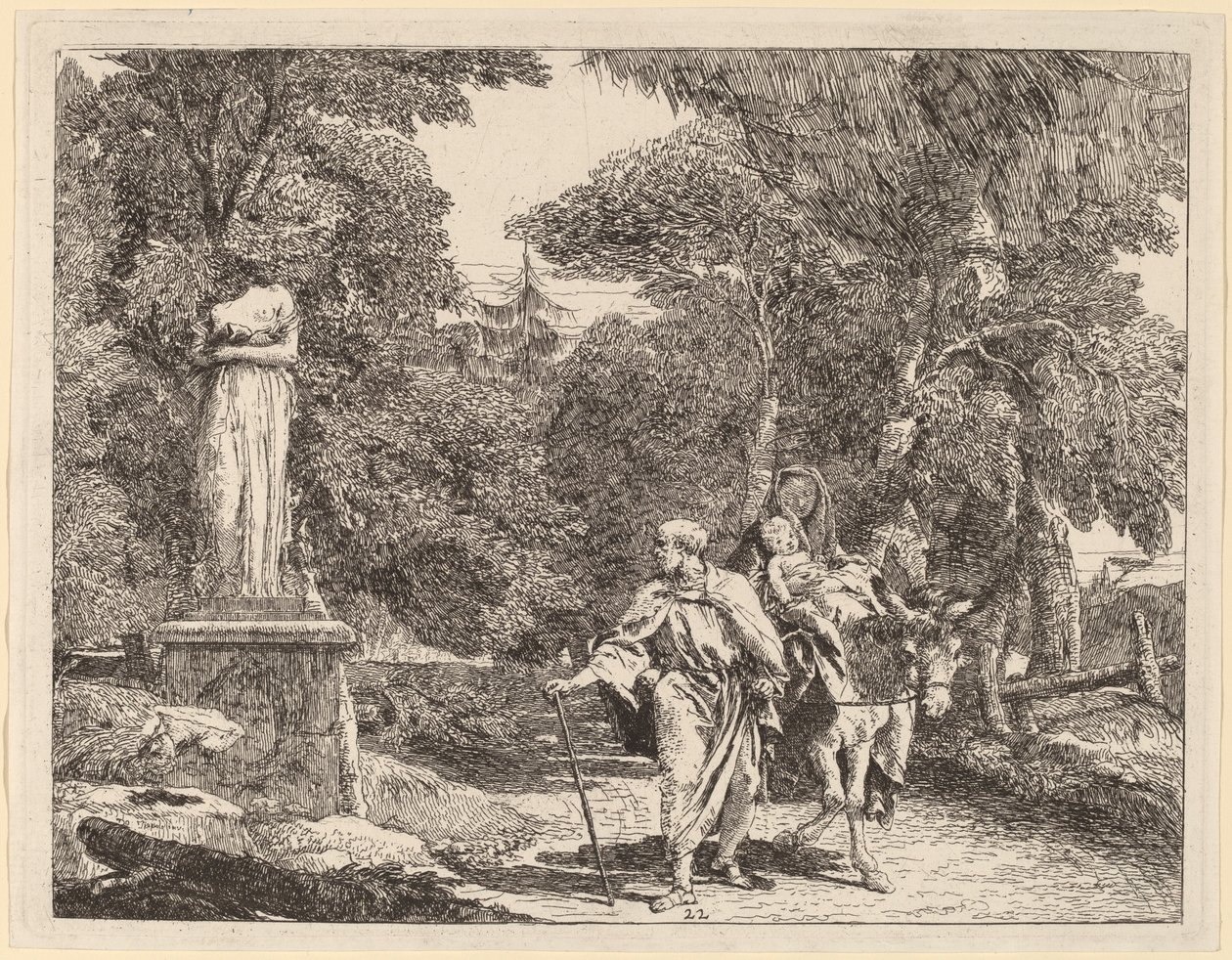 El episodio del ídolo caído de Giovanni Domenico Tiepolo