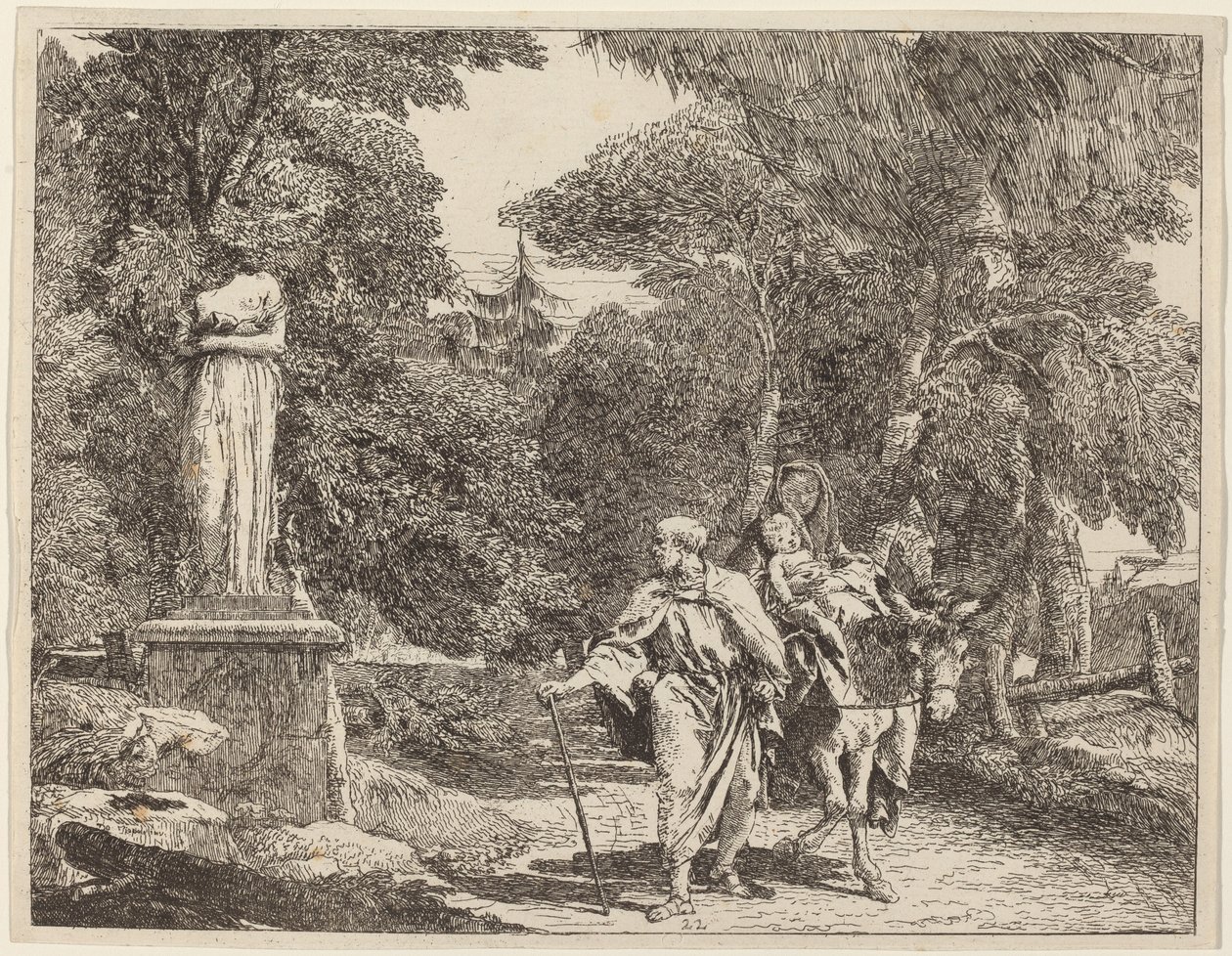 El Episodio del Ídolo Caído de Giovanni Domenico Tiepolo