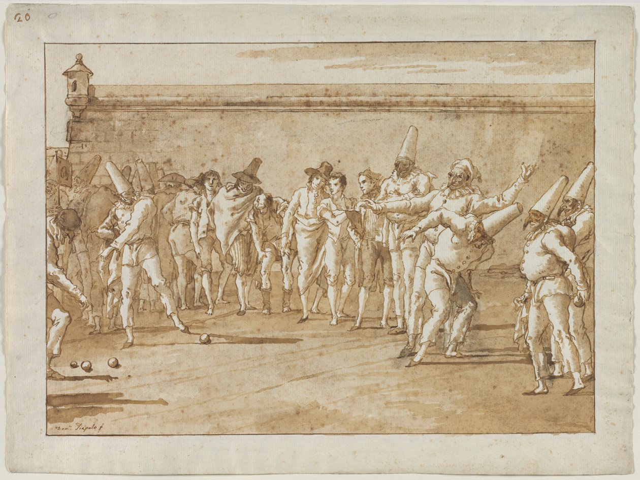 El juego de bolos, 1790s de Giovanni Domenico Tiepolo