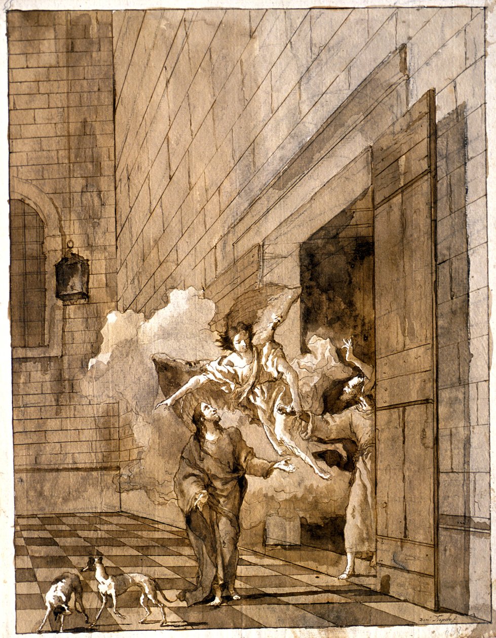 La liberación de san Pedro y san Juan de la prisión de Giovanni Domenico Tiepolo