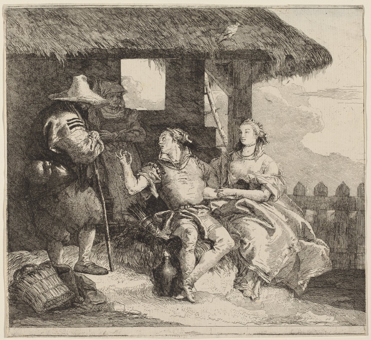 El matrimonio de Angélica y Medoro de Giovanni Domenico Tiepolo