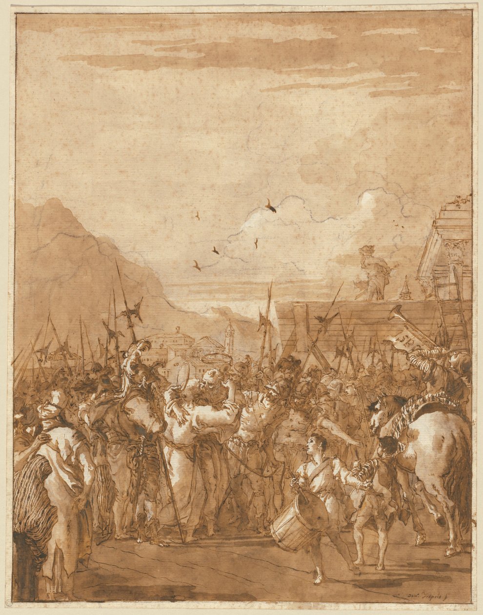 La despedida de los santos Pedro y Pablo de Giovanni Domenico Tiepolo
