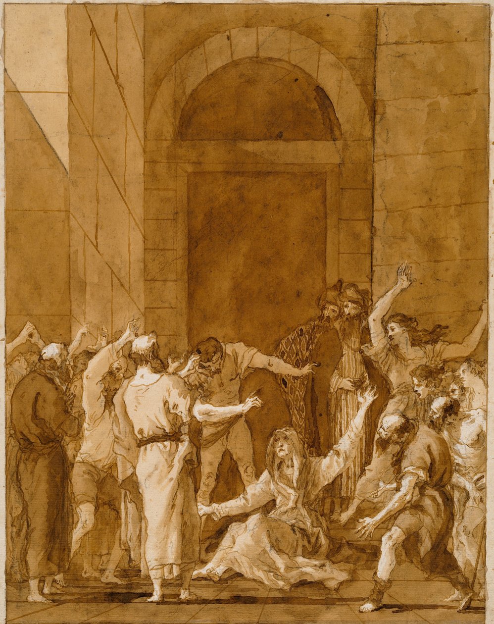 La resurrección de Tabitha de Giovanni Domenico Tiepolo