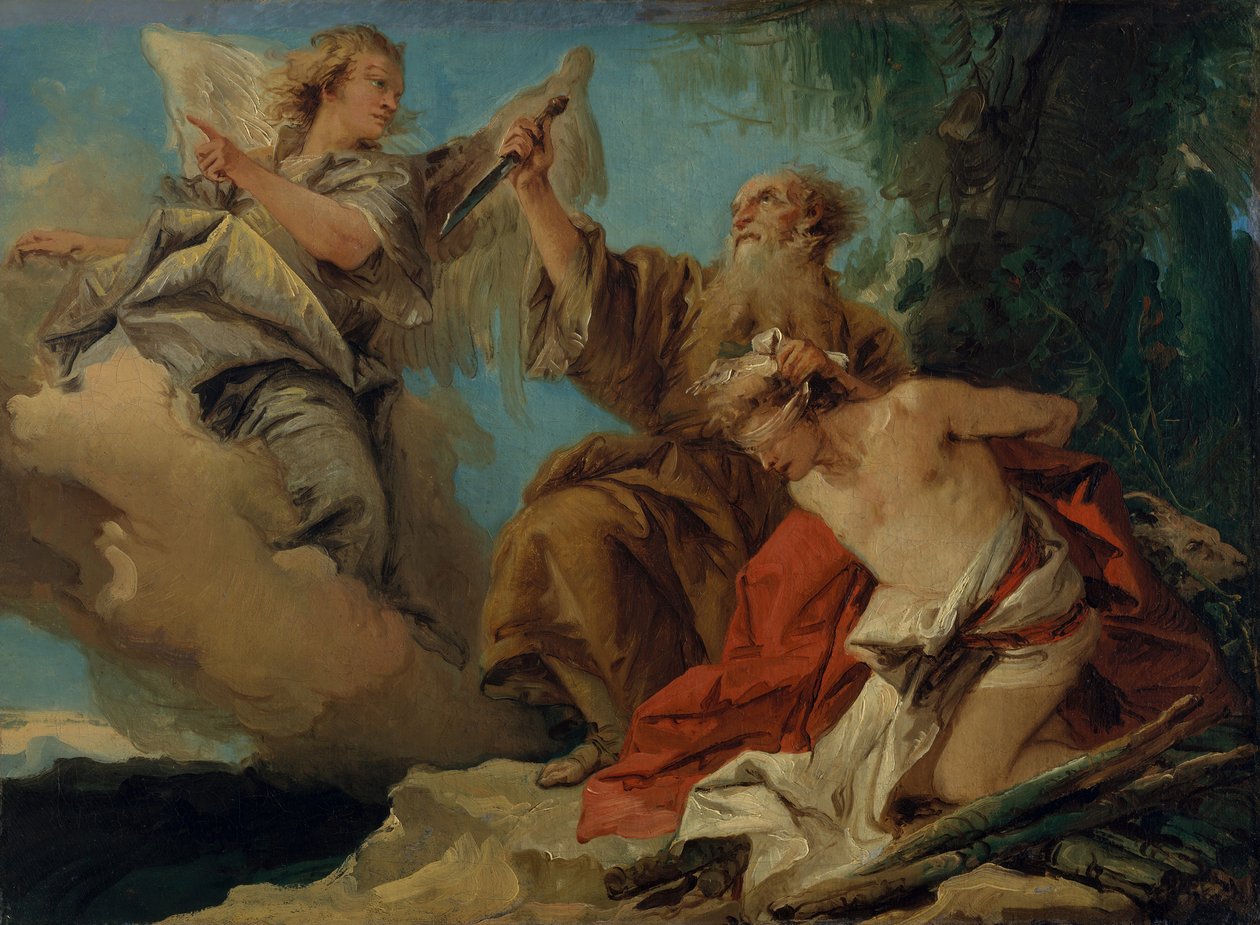 El sacrificio de Isaac, mediados de la década de 1750 de Giovanni Domenico Tiepolo