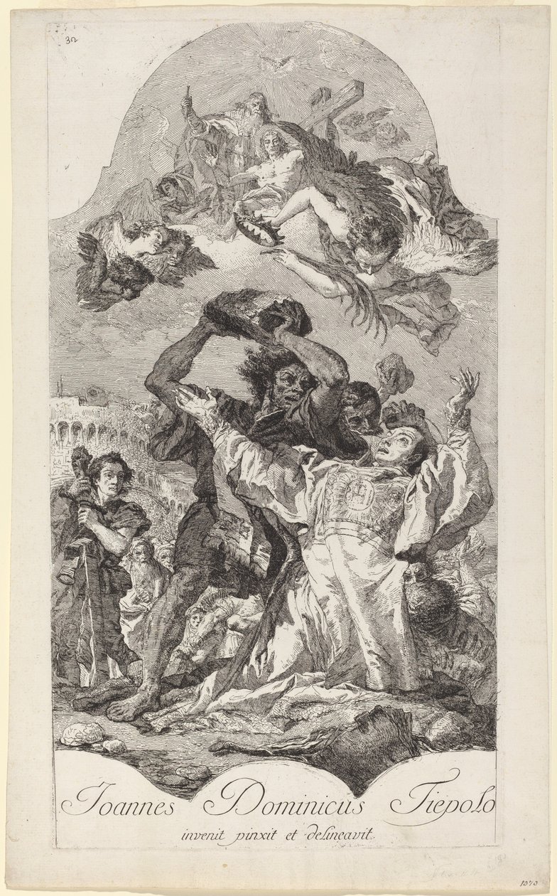 La Lapidación de San Esteban de Giovanni Domenico Tiepolo