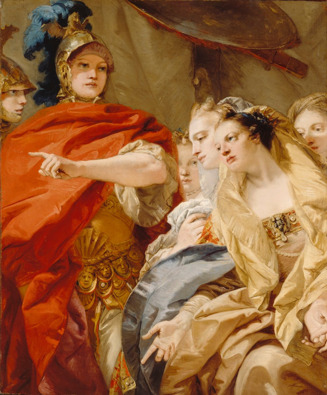 Las mujeres de Darío invocan la clemencia de Alejandro de Giovanni Domenico Tiepolo