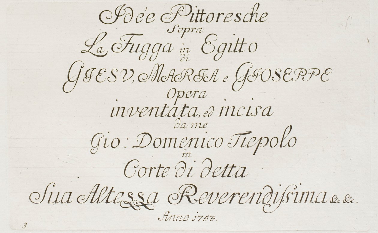 Portada de La huida a Egipto de Giovanni Domenico Tiepolo