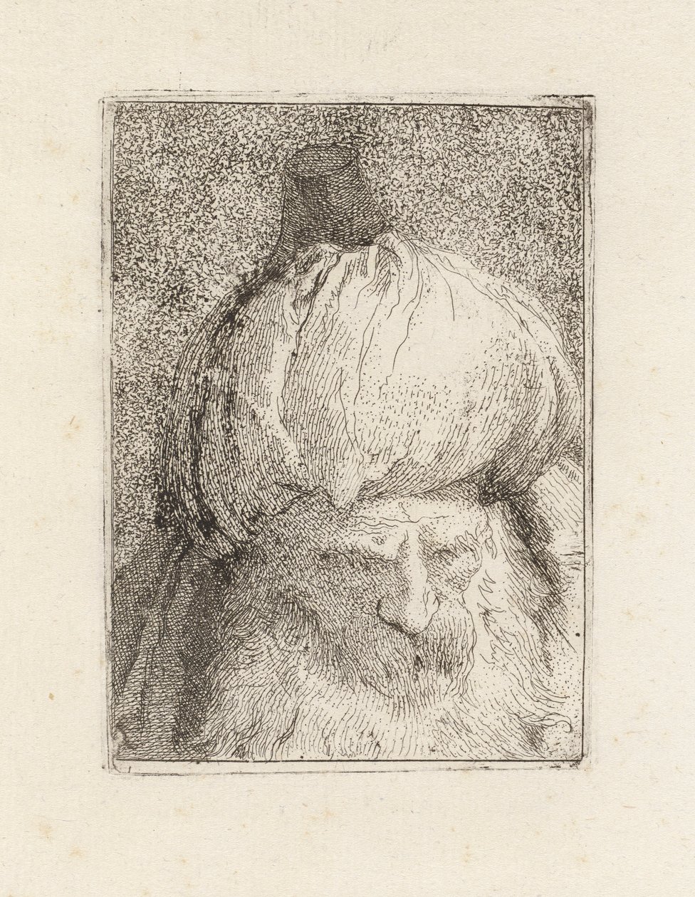 Turco visto de frente, de la Raccolta di Teste (Colección de cabezas) de Giovanni Domenico Tiepolo