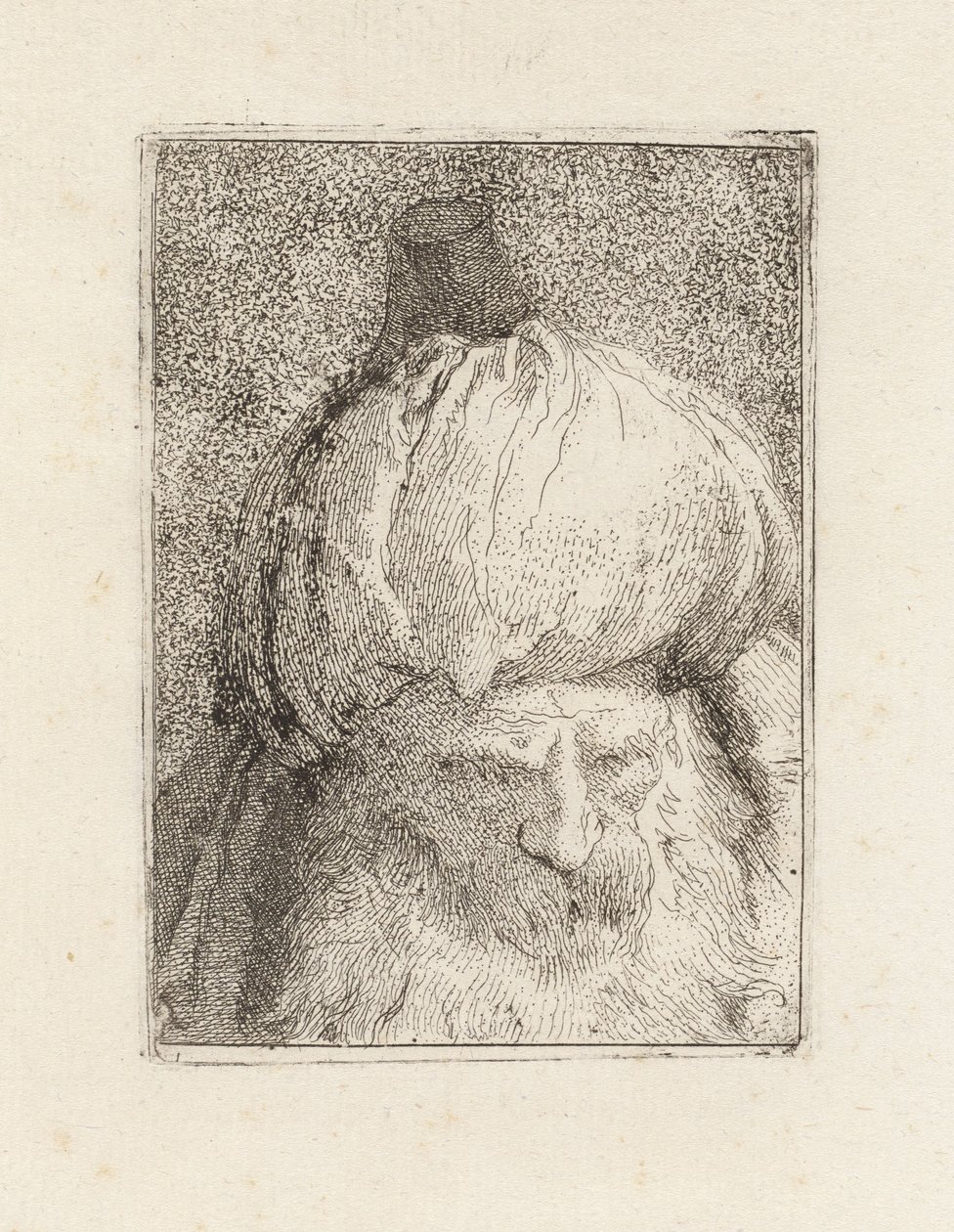 Turco visto de frente, de la Raccolta di Teste (Colección de cabezas) de Giovanni Domenico Tiepolo