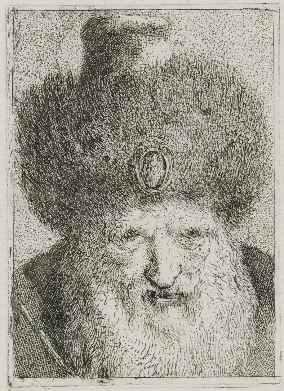 Turco con gorro de piel, de la Raccolta di Teste (Colección de cabezas) de Giovanni Domenico Tiepolo