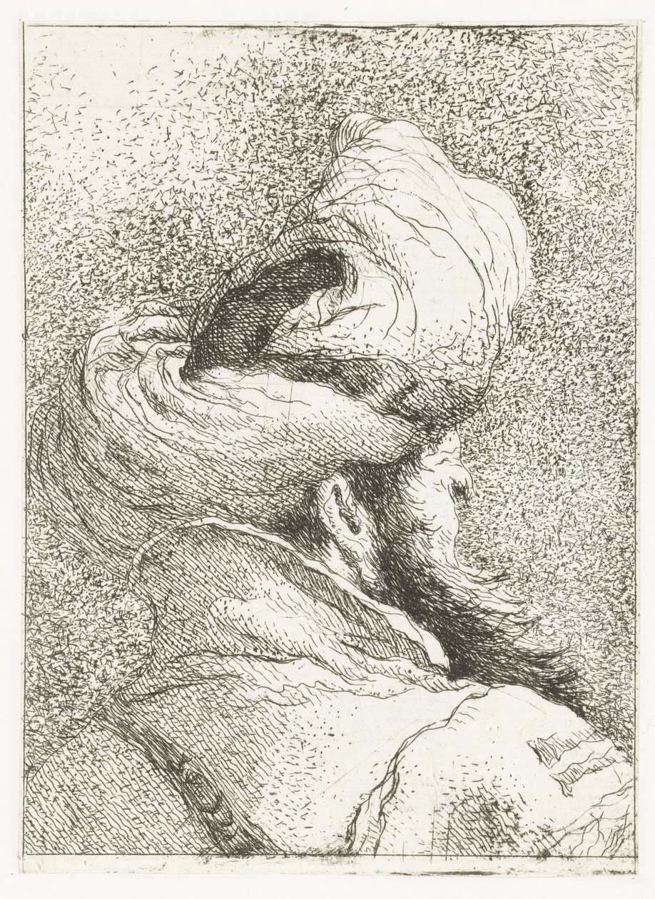 Hombre turco con turbante de Giovanni Domenico Tiepolo