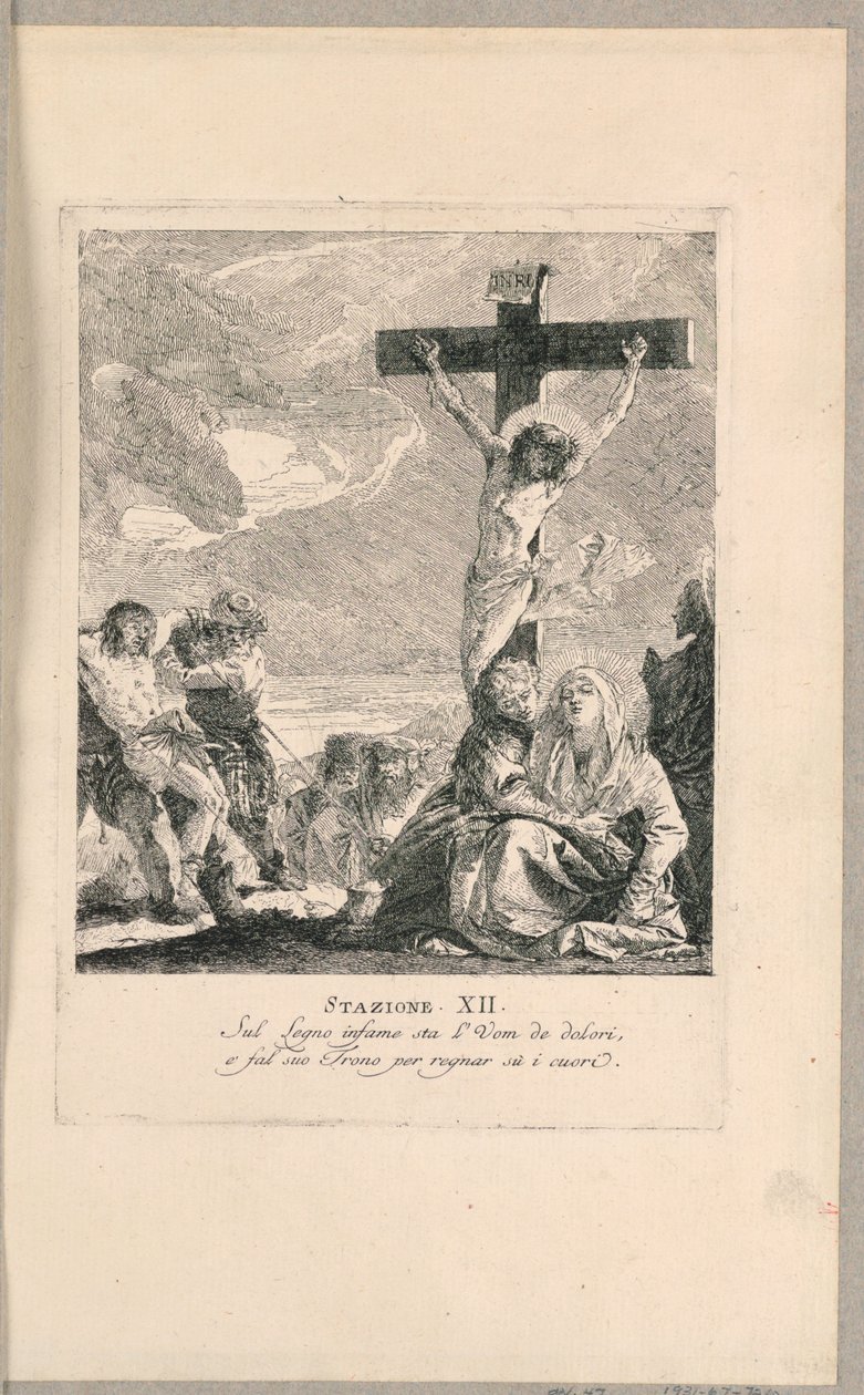 Vía crucis - Estación XII, La Crucifixión de Giovanni Domenico Tiepolo