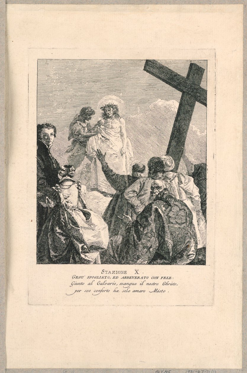 Vía crucis - Estación X, Jesús Despojado de Giovanni Domenico Tiepolo
