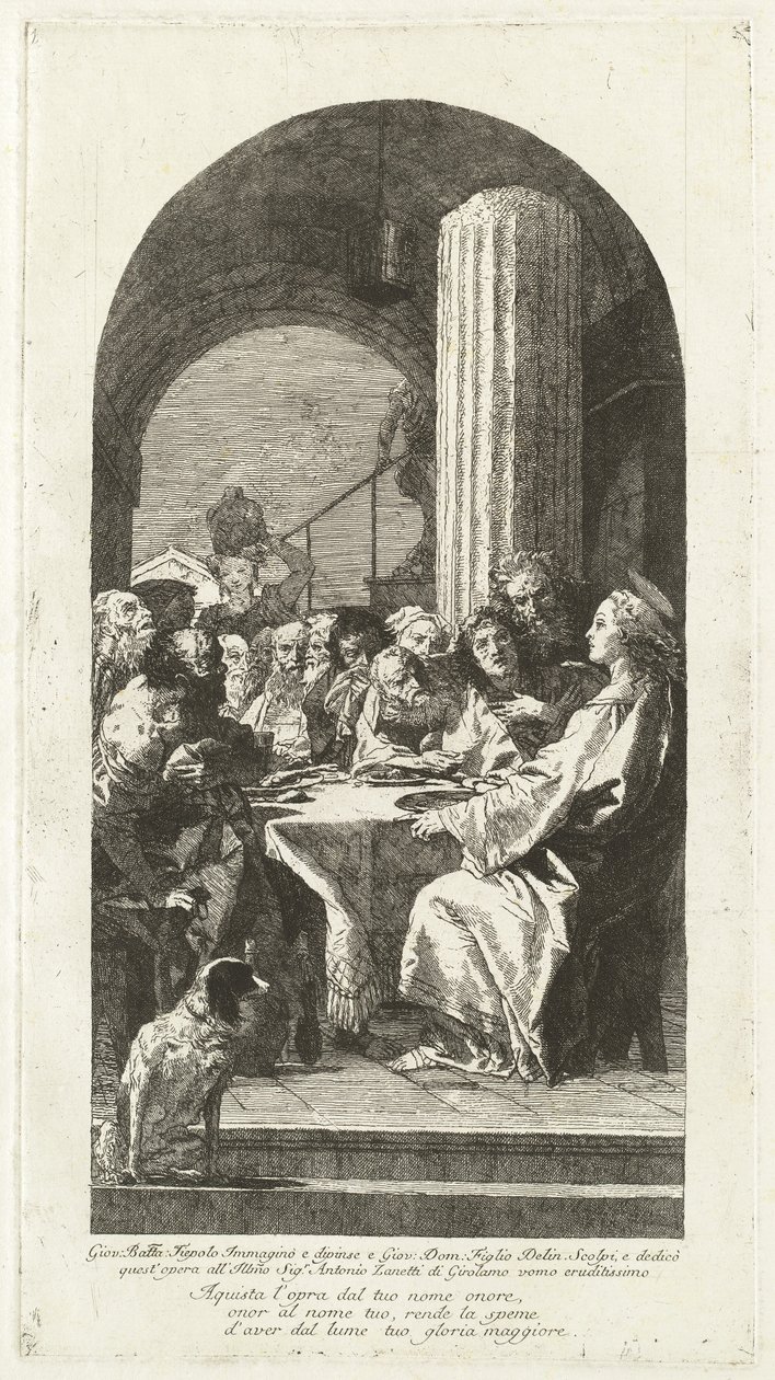 La última cena de Giovanni Domenico Tiepolo after Giovanni Battista Tiepolo