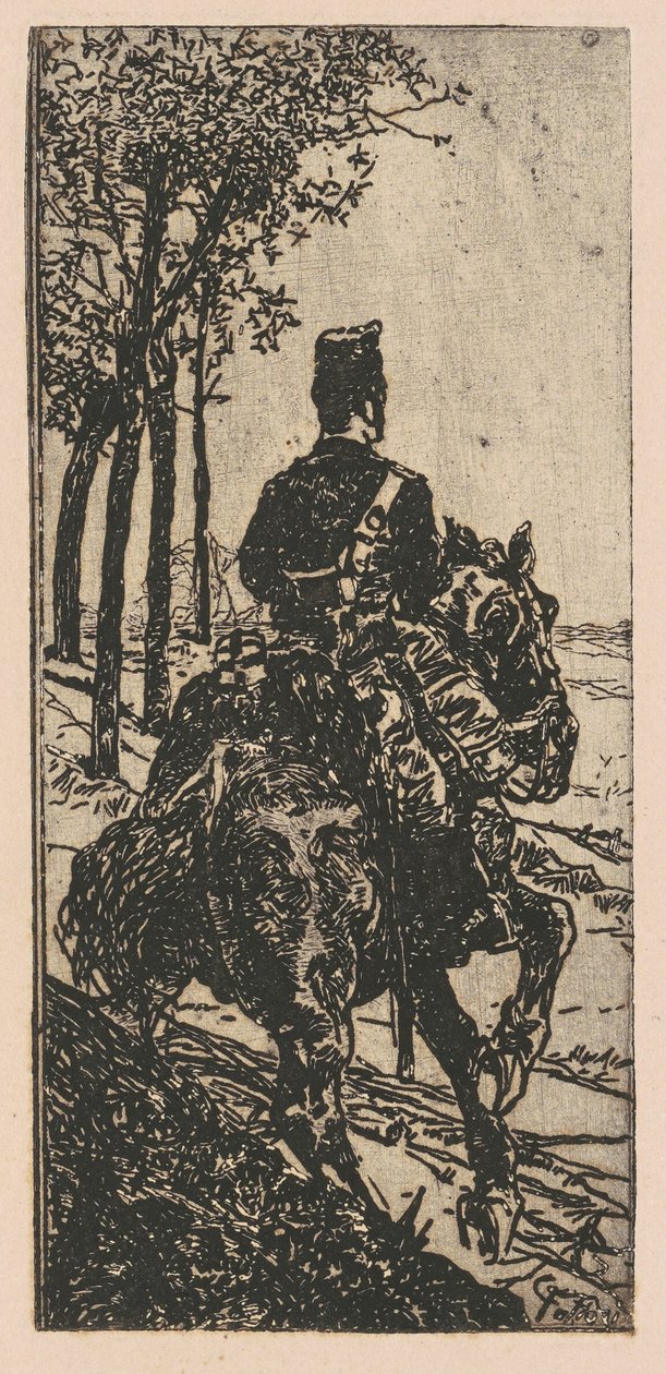 Soldado de artillería a caballo de Giovanni Fattori