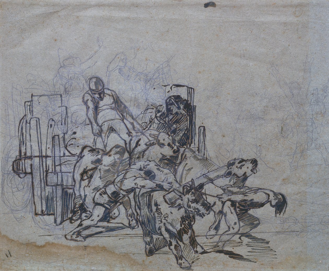Carro con cuatro bueyes de Giovanni Fattori