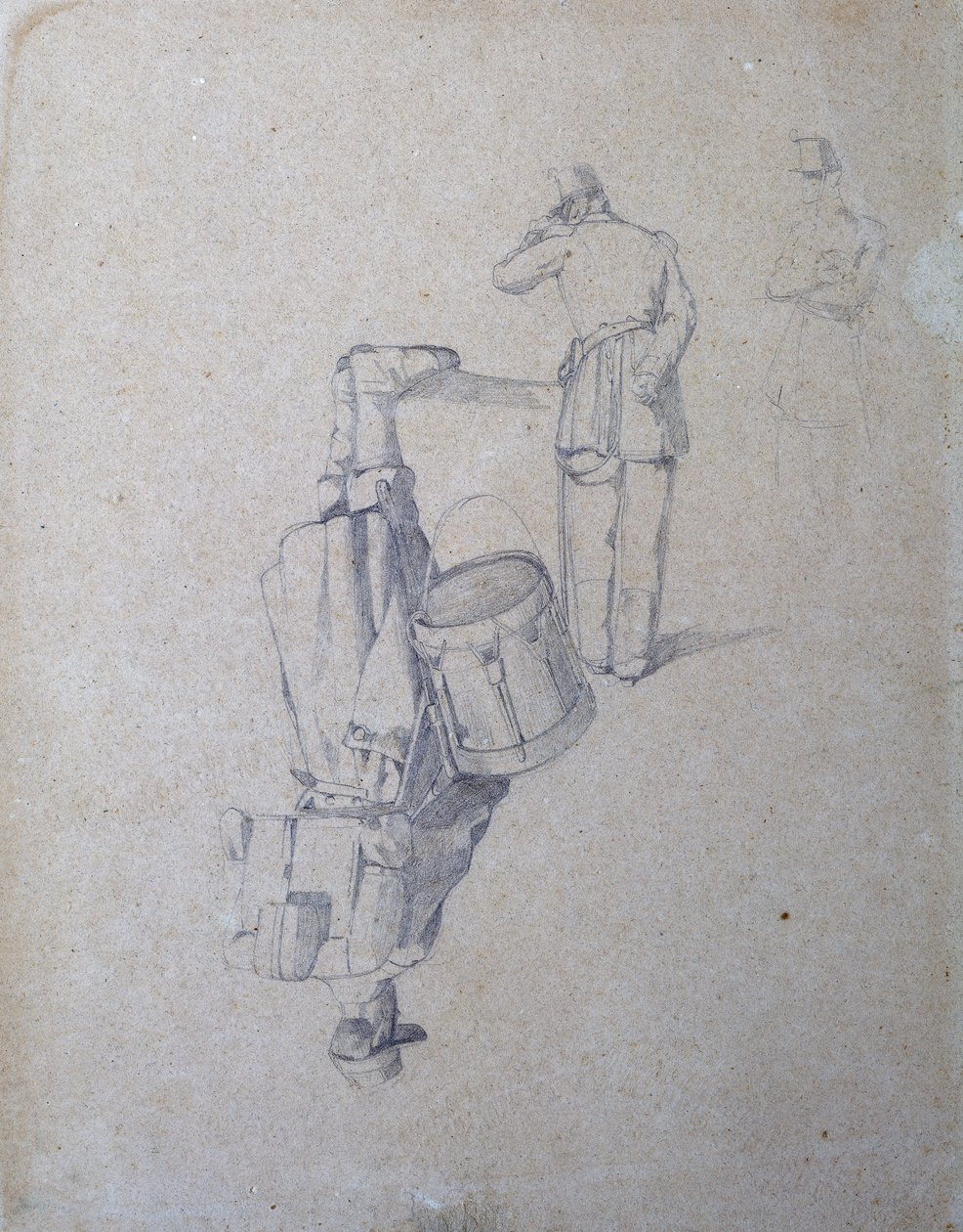 Tamborilero y dos soldados de Giovanni Fattori