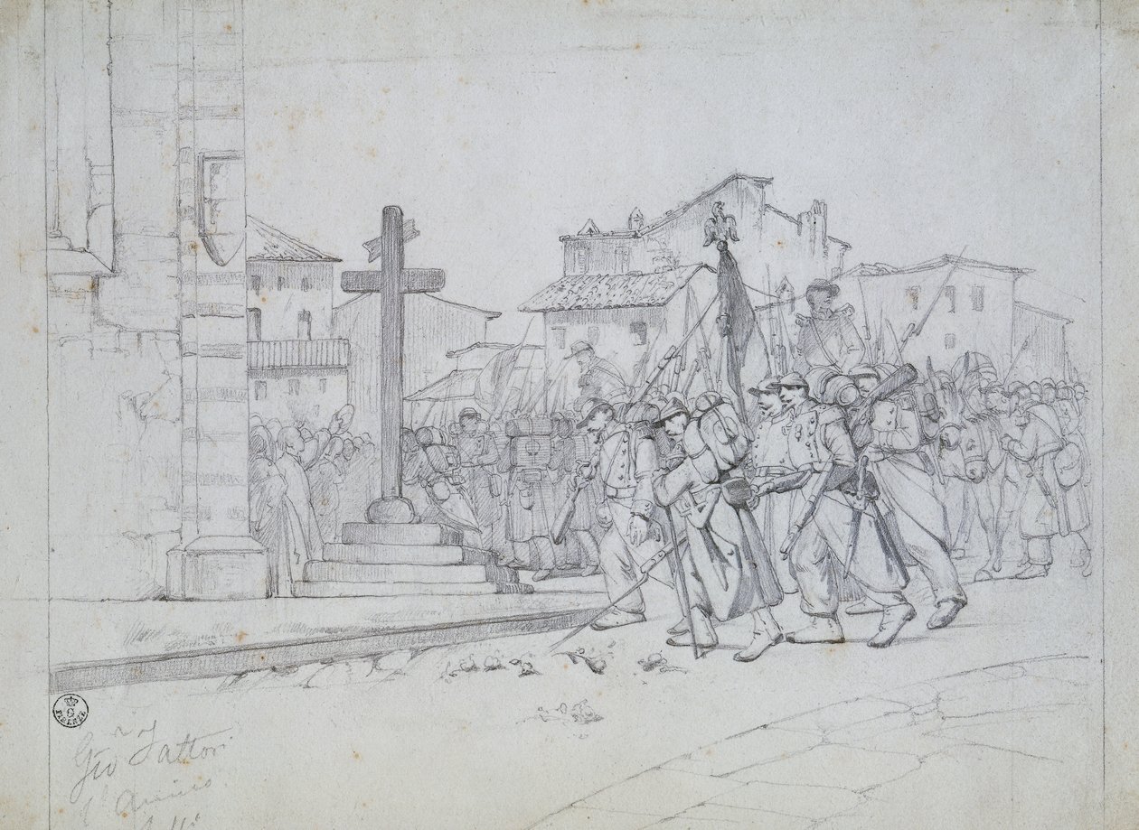 Entrada de las tropas francesas en Livorno de Giovanni Fattori