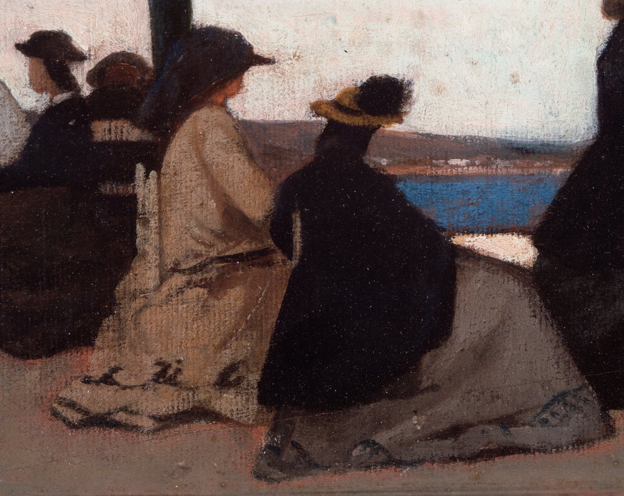 La rotonda de Palmieri (detalle) de Giovanni Fattori