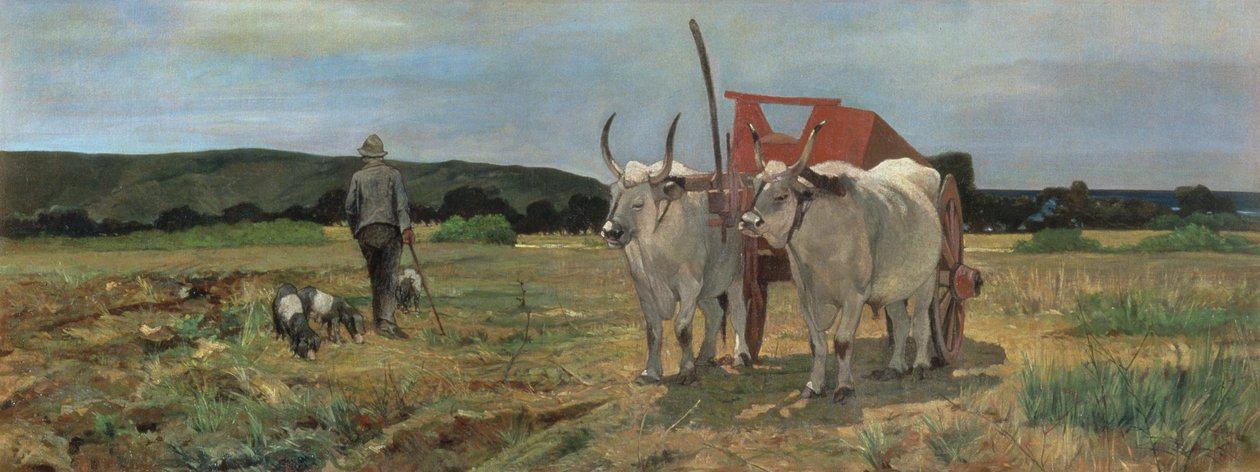 Carreta de bueyes en la Maremma Toscana de Giovanni Fattori