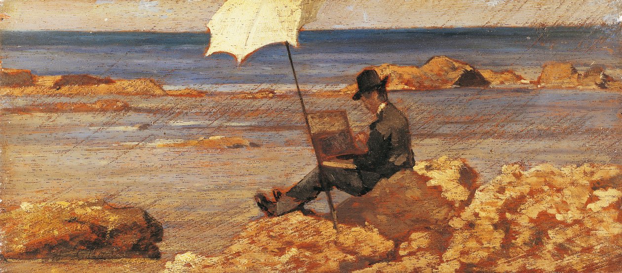 Imagen pintada en las rocas de Giovanni Fattori