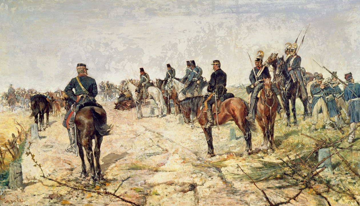 Las líneas de batalla, 1884 de Giovanni Fattori