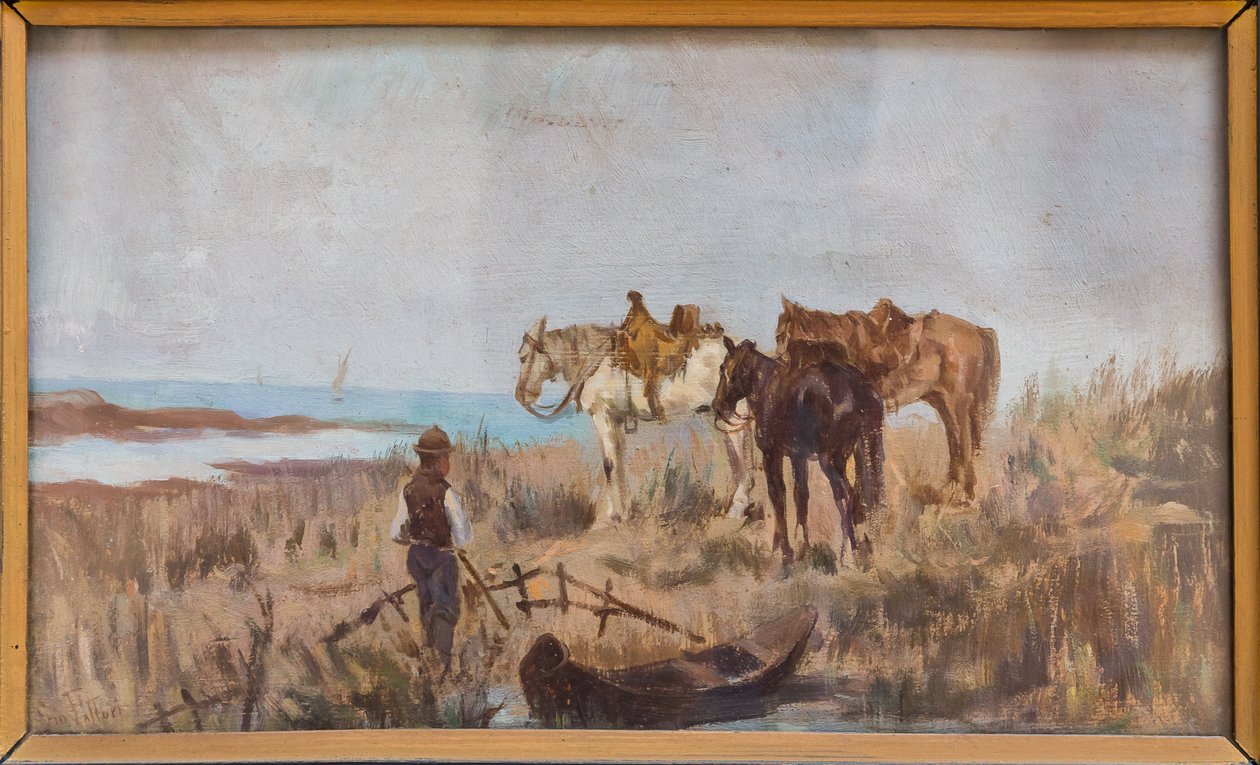 La espera (óleo sobre tabla) de Giovanni Fattori