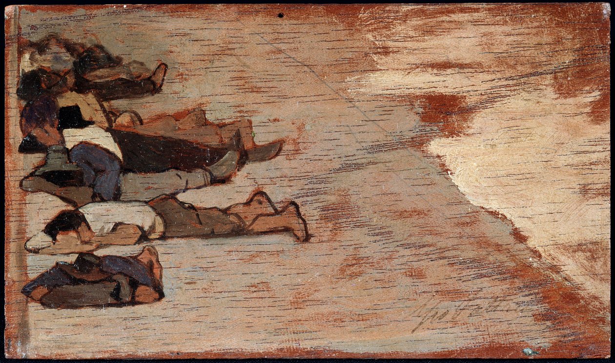 La siesta de los trabajadores de Giovanni Fattori