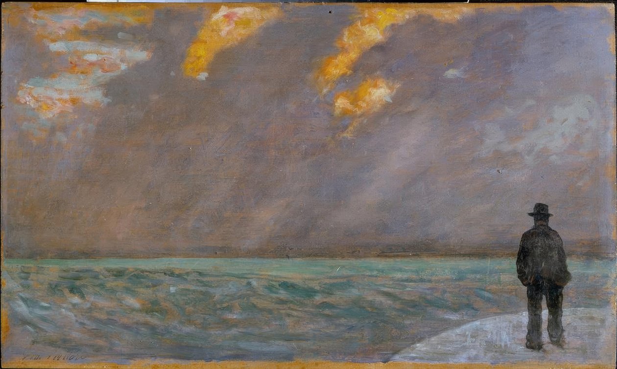 Atardecer sobre el mar de Giovanni Fattori